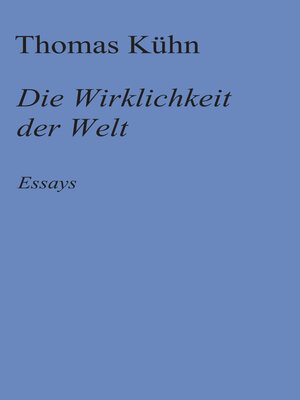 cover image of Die Wirklichkeit der Welt